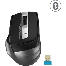 Rafta A4 Tech FB35S Silent (Sessiz) Bletooth & 2.4ghz Optik 2000DPI Kablosuz Mouse | Siyah/gri | 4 Kademe Çözünürlük | 2 Adet Sol Buton | 4 Cihaza Aynı Anda Bağlanabilme