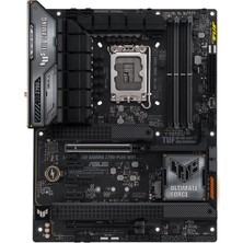 Rafta Asus Tuf Gaming Z790-PLUS Wıfı Intel Z790 LGA1700 Ddr5 7200 Dp HDMI 3x M2 Usb3.2 Wifi 6e + Bt Aura Rgb 2.5gbit Lan Atx Asus 5x Protection Iıı, Armoury Crate, Aı Suite 3
