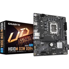 Rafta Gıgabyte H610M D3W Ddr4 Anakart - 14. Nesil Intel Core Cpu'ları, 5+1+1 Fazlı Vrm, 3200MHZ Ddr4'e Kadar, 1xpcıe 3.0 M.2, 1gbe Lan, USB 3.2 Gen 1'i Destekler