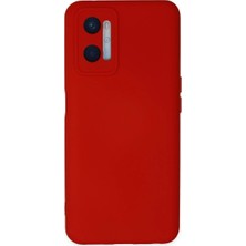 Oppo A96 Kılıf Nano Içi Kadife Silikon - Kırmızı