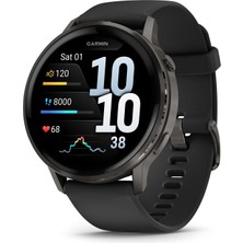 Rafta Garmin Venu 4-45 mm - Siyah Silikon Kayışlı