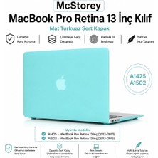 Rafta Mcstorey MacBook Pro 13 Inç Kılıf A1425 A1502 Uyumlu Sert Kapak Hard Case Koruyucu Retina 13 Inç Laptop Kılıfı Çizilme ve Darbelere Dayanıklı Ince Hafif Tam Korumalı Kapak Turkuaz
