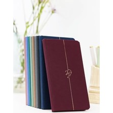 Rafta 2027 Yılı Haftalık Keten 9X17 cm Cep Ajandası 12 Aylık Bordo