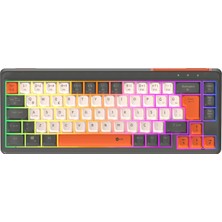 Rafta Lecoo GK680 Üç Modlu Rgb Gaming Klavye Bluetooth, Kablosuz 2.4ghz ve Kablolu Şarjlı 68 Tuş Membran Türkçe Q Oyuncu Klavyesi