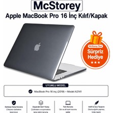 Rafta Mcstorey MacBook Pro A2141 Uyumlu Kristal Tpu Sert Kılıf 16 Inç 2019 Touch Bar Şeffaf Koruma Koruma Siyah