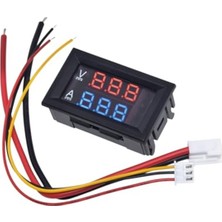 Rafta Dijital Voltmetre ve Ampermetre, 0-100V 10A Ölçüm Kapasitesi