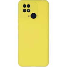 Xiaomi Redmi 10C Kılıf Nano Içi Kadife Silikon - Sarı