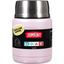 Rafta 0.47 Litre Kapasiteli Pembe Renkli Paslanmaz Çelik Yemek Termosu