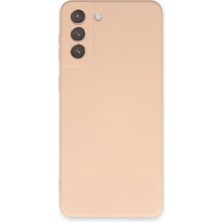 Samsung Galaxy S21 Kılıf Nano Içi Kadife Silikon - Pudra