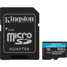 Rafta Kingston 512GB Canvas Go Plus Microsd Card | Up To 200MB/S | Class 10, Uhs-I, U3, V30, A2 | SDCG4/512GB