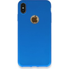 Apple iPhone Xs Max Kılıf First Silikon - Mavi