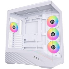 Rafta Lian Li V100 Atx Mid-Tower Pc Kasası, 4 x 120 mm Argb Pwm Fanlar Önceden Kurulmuş, LED Rgb Şerit, Temperli Camlı Ekran Platformu, Destek 420MM Gpu'lar, 360MM Radyatör, Optimize Edilmiş Hava Akımı