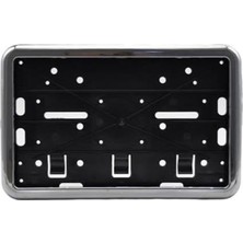Rafta Plaka Altı Kare 26X17 cm Motor Çerçeveli Krom Plakalık