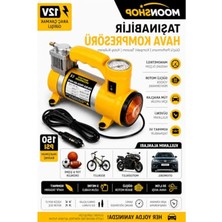 Rafta Taşınabilir 12V Hava Kompresörü, 150 Psı Lastik Şişirme Cihazı