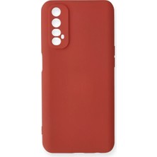 Realme 7 Kılıf Nano Içi Kadife Silikon - Kiremit