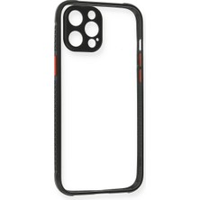 ENCO Apple iPhone 12 Pro Kılıf Miami Şeffaf Silikon - Siyah