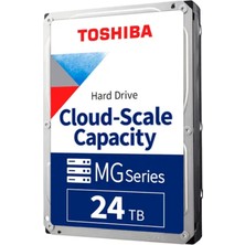 Rafta Toshiba MG11 24TB Güvenlik ve Gözetim HDD 7200RPM, 1024MB Cache Sata-3 6.0gb/sn Surveillance HDD (MG11ACA24TE)