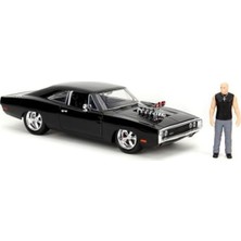 Rafta Jada Toys Fast & Furious Car Dodge Charger 1970, Ölçek 1:24, 19 Cm, Dominic Toretto Figürü 8 Cm, Katlanabilir Parçalı Metal Model, Koleksiyon Oyuncak, +8 Yıl (9335907314R00)