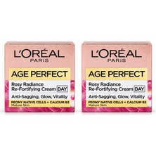 L'oréal Paris Age Perfect Rosy Radiance Şakayık Kalsiyum B3 Gündüz Kremi 2 x 50 ml