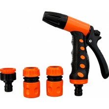 Rafta Vıvaluxe Kınetex 5'i 1 Arada Sulama Tabancası, 5 Modlu Ayarlanabilir Bahçe Hortumu Başlığı, Ergonomik Tetikli Su Püskürtme Aparatı, Hortum Bağlantı Adaptörlü Bahçe Yıkama ve Sulama Seti
