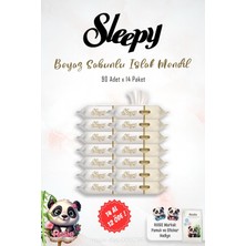 Rafta 14 Al 12 Öde Sleepy Beyaz Sabun Kokulu Islak Havlu Mendil 90 Adet ve Rosıe