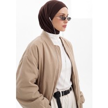 Aisha's Design Kışlık Boyun Kapatıcı Özellikli ve Kulaklık Girişli Penye BONE,B-94O