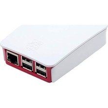 Rafta Raspberry Pi B+/2/3 Orijinal Muhafaza Kutusu - Beyaz, Kırmızı