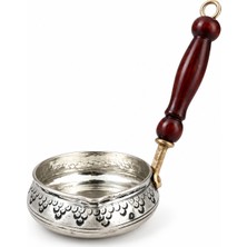 Copper Empire Ahşap Saplı 10 cm Nakışlı Mini Sos Tavası Sosluk
