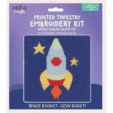 Hello Crafts HC501 Baskılı Goblen Kiti - Uzay Roketi