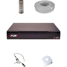 Fury 6 Kameralı Güvenlik Kamera Seti Sesli 4 Warm LED Gece Renkli Görüş 320 GB HDD 5580S