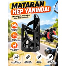 Matechno Gidon Bağlantılı Motosiklet Bisiklet Termos Bardak Suluk Matara Tutucu Hafif Plastik