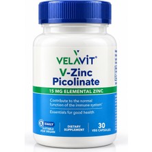 Velavit V Zinc Picolinate Takviye Edici Gıda 30 Kapsül