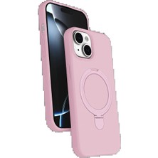 Miss Mojo Apple iPhone 14 Regal Magsafe Standlı Kapak - Açık Pembe