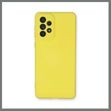 Bezos Samsung Galaxy A33 5g Kılıf Nano Içi Kadife Silikon - Sarı Mmbz