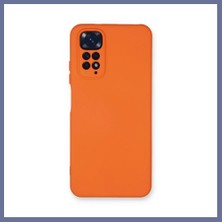 Bezos Redmi Note 11 Kılıf Nano Içi Kadife Silikon - Turuncu Dlra