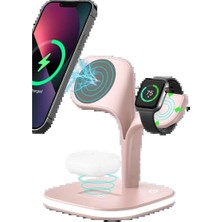 Miss Mojo YM-UD22 Kablosuz Şarj Masaüstü Set - Pembe