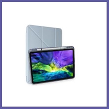 Nida iPad Pro 11 (2021) Kılıf Kalemlikli Hugo Tablet Kılıfı - Mavi Nıda