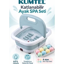 Kumtel 6,5 L Katlanabilir Ayak Spa ve Masaj Aleti 90 W 8 Silindirli + 8 Adet Ayak Banyosu Nem Topu
