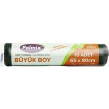 Tr Polmix Standart Büyük Boy Çöp Poşeti 65X80CM 50 Rulo Siyah