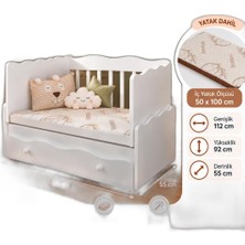 Tr Beyaz Çekmeceli Sallanır Anne Yanı Bebek Beşiği – Yatak Dahildir