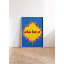 Ninastore Arapça Marhaba Beekom Baskı Hoş Geldiniz Dijital Indirme Pop Art Poster Boho Vintage Galeri Duvar Sanatı Modern Baskı Hediye