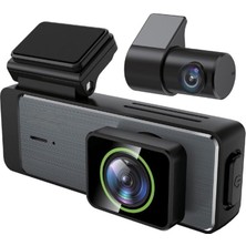 Tr Blm-70 LCD Ekranlı 4K Hd Ön ve Arka Araç Kamera, 1080P, Gece Görüşlü, 140° Açı, Wifi
