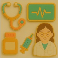 Tr Kadın Doktor Seti Hamur Şekillendirici, Seramik, Polimer Kil, Oyun Hamuru