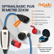 Nrgkick 22KW 32A Optimal Basic Plus Light 10M Taşınabilir Elektrikli Araç Şarj Cihazı Seti (5X32A Eğik Duvar Prizli)