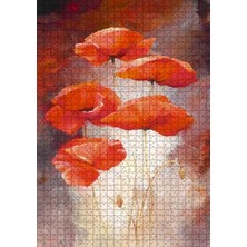 Rafta Cakatablo Birbirine Yaslanan Beş Gelincik 1000 Parça Puzzle Yapboz Mdf Ahşap