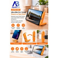 ApolloBell 240W Hızlı Şarj Destekli Telefon Standı 360° Dönebilen USB-C Uyumlu 480Mbps Veri Aktarımı Ultra Mini Tasarım Turuncu DHP03-007