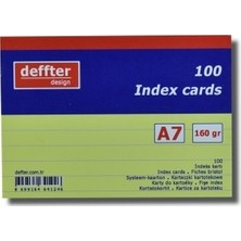 Deffter Index Kartı A7 Sarı Çizgili