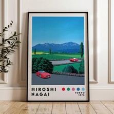 Ninastore Hiroshi Nagai Sanat Baskısı Japon Şehir Pop Modern Sanat Baskısı Minimalist Poster Japon Sanat Posteri Vaporwave Baskı Ev ​​dekorasyonu