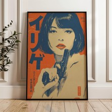 Ninastore Silahlı Japon Kadın Vintage Japon Dijital Poster Indirme