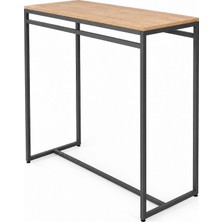 Rafiste Metal Mağaza Askılığı, Ahşap Üst Tablalı 2’li Orta Reyon ve Konfeksiyon Teşhir Standı 129,5X120X55 cm